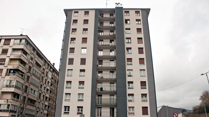 rehabilitación de fachada en Gipuzkoa: fachada en Pasaia, Gipuzkoa