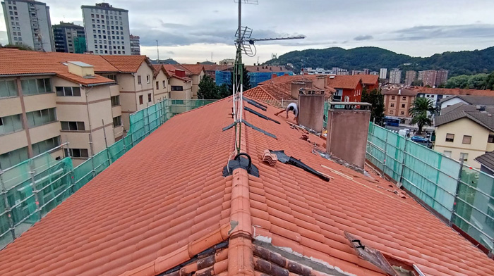 rehabilitación de tejado en Gipuzkoa: calle Santa Bárbara de Donostia (Gipuzkoa)